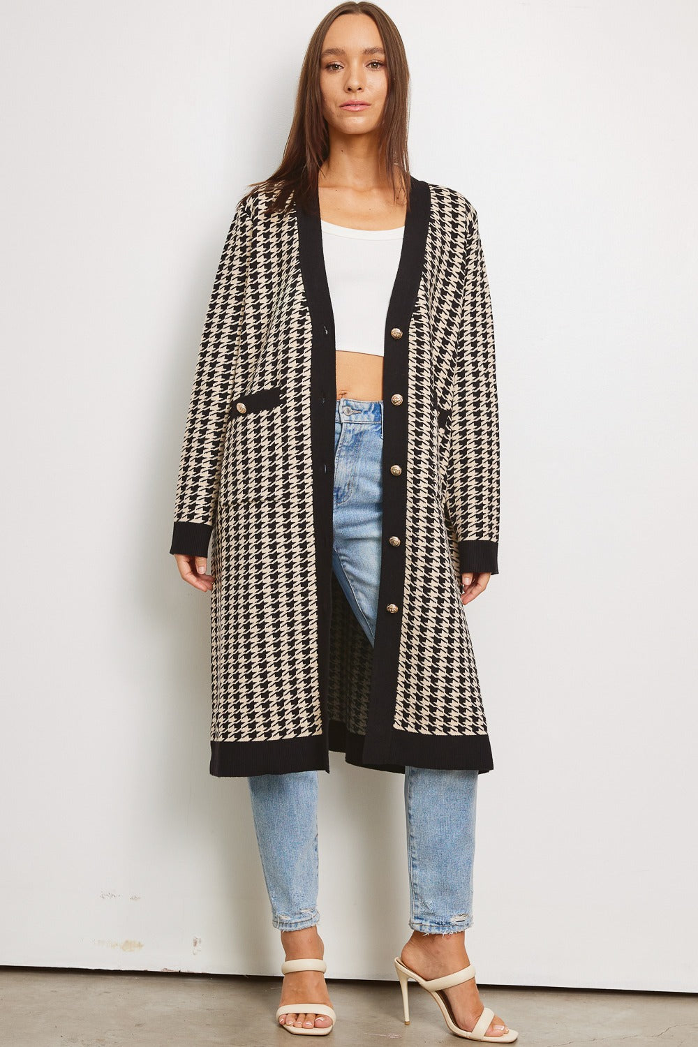 CARDIGAN MAXI PATA DE GALLO BRUNA