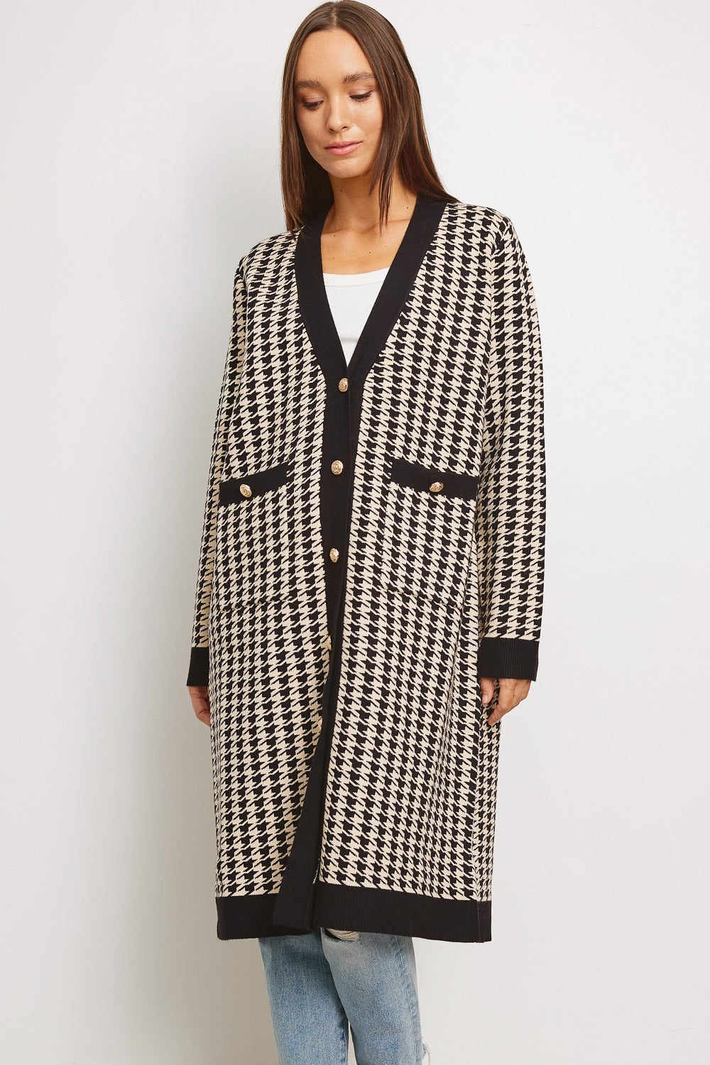 CARDIGAN MAXI PATA DE GALLO BRUNA