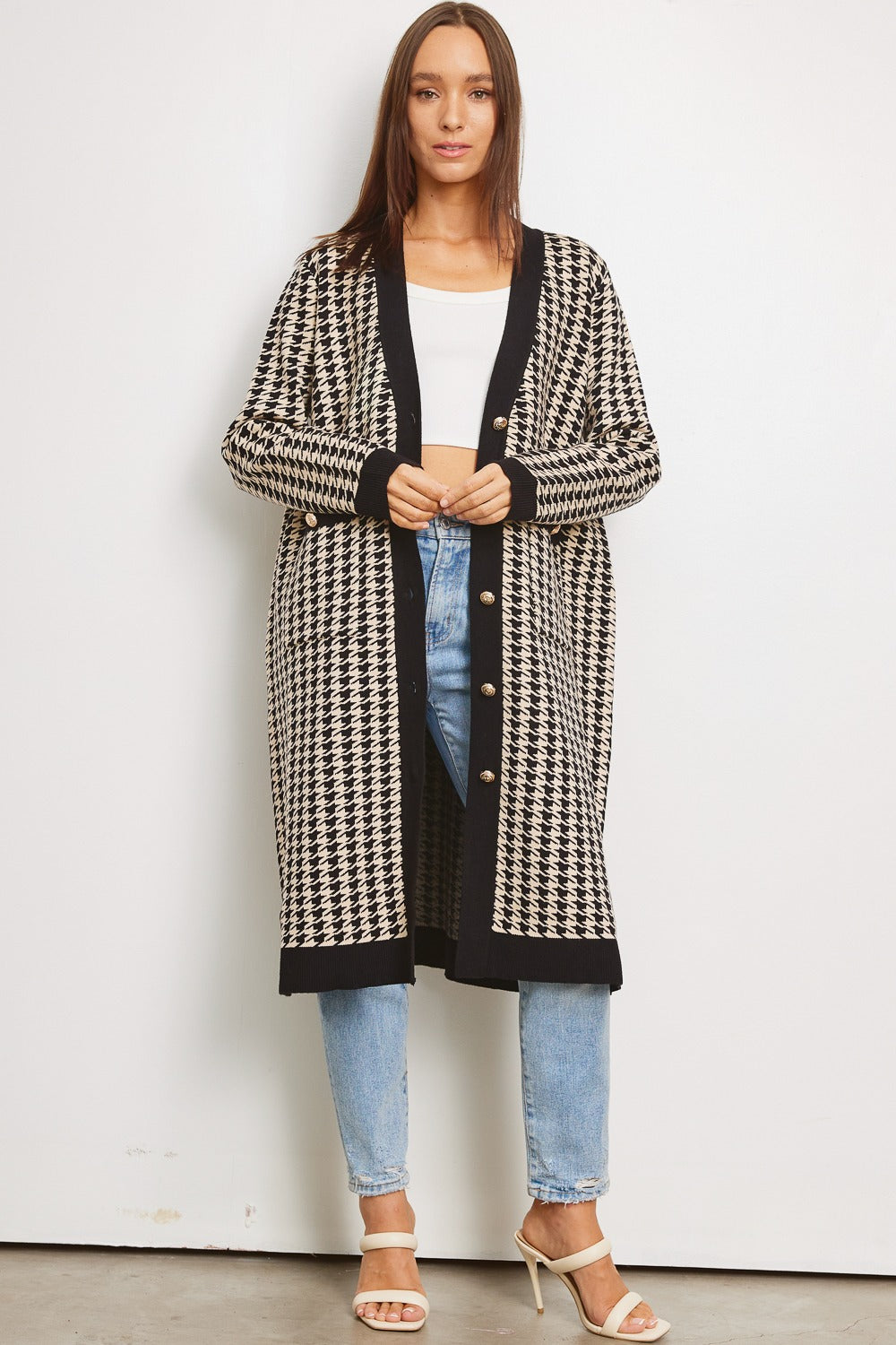 CARDIGAN MAXI PATA DE GALLO BRUNA