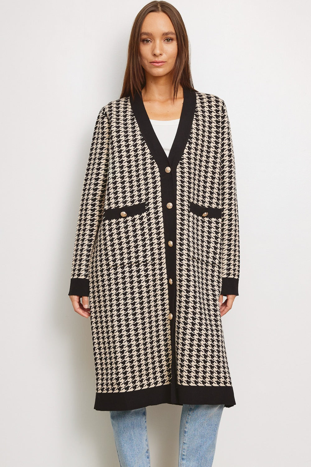 CARDIGAN MAXI PATA DE GALLO BRUNA