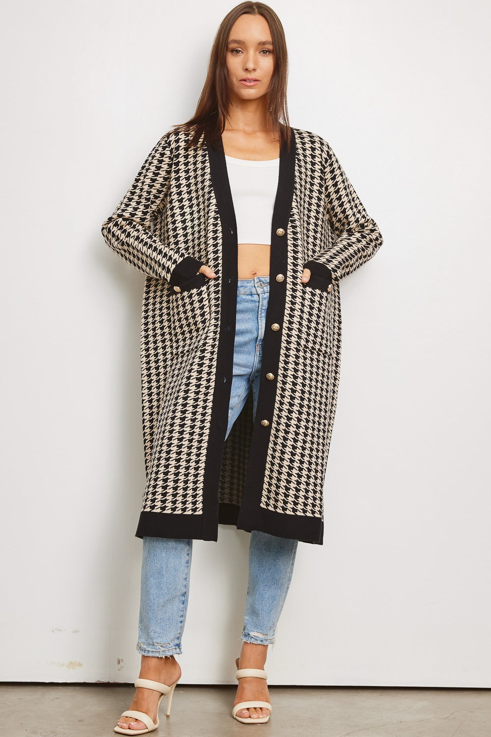 CARDIGAN MAXI PATA DE GALLO BRUNA