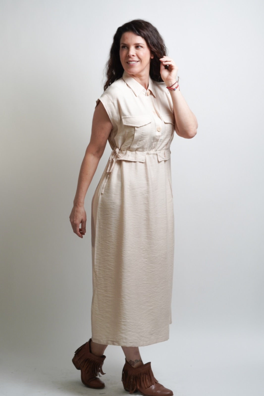 VESTIDO DOBLE JARETA CINTLI