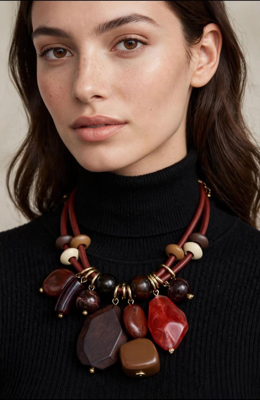 COLLAR TINTO MULTI PIEDRAS