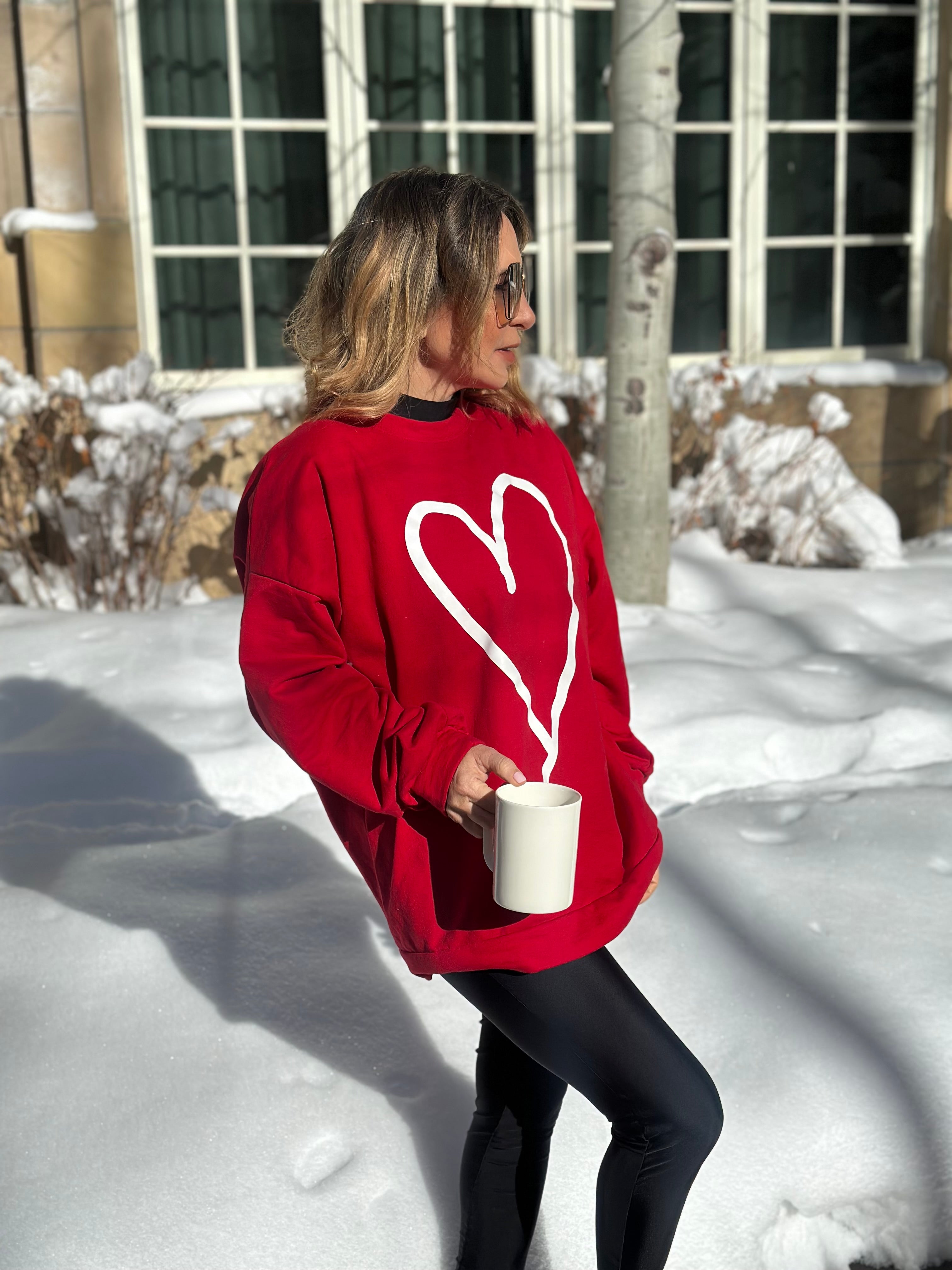 SUDADERA RED HEART