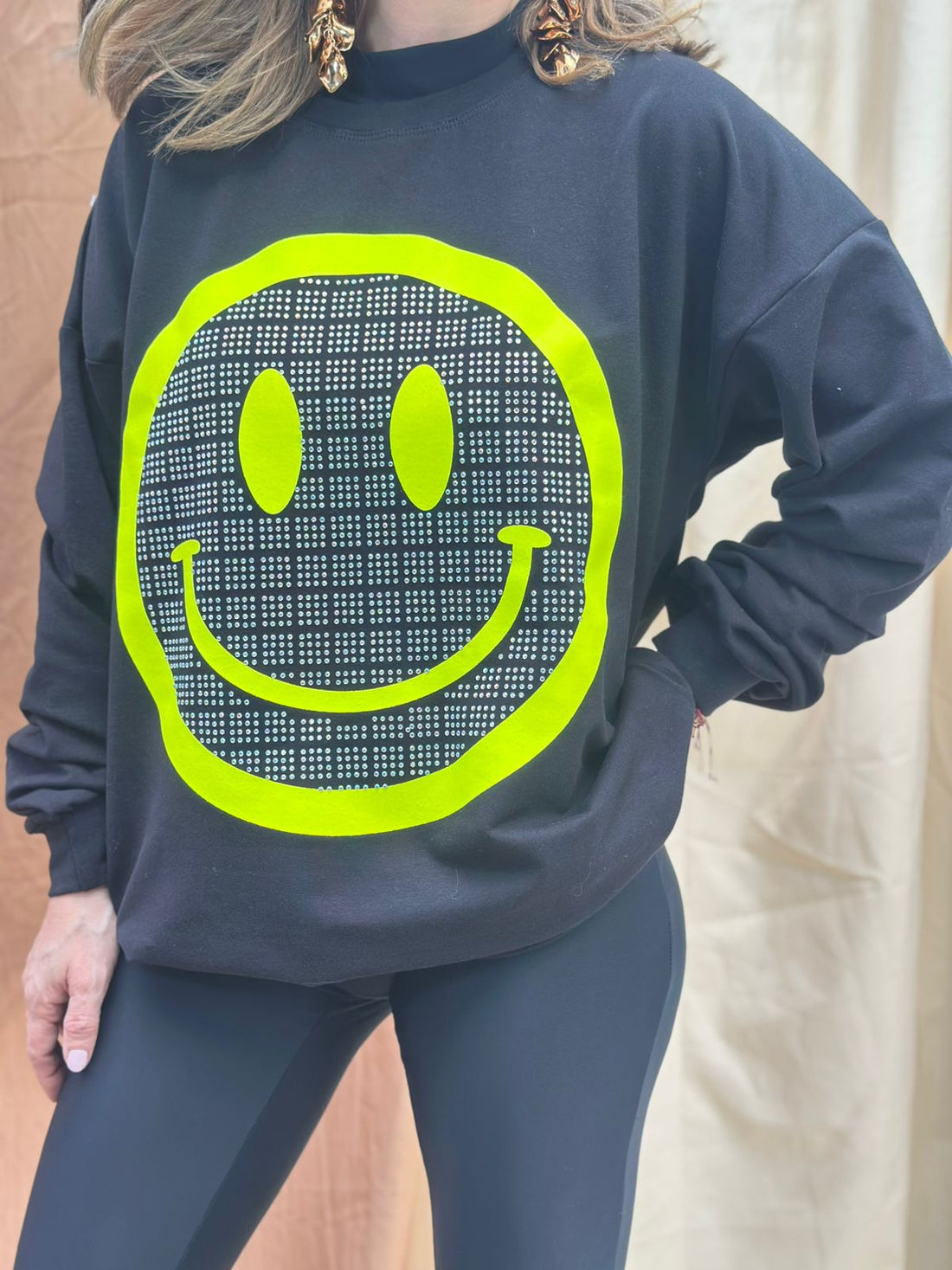 SUDADERA SMILE FLUORECENTE