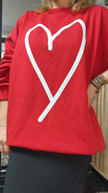 SUDADERA RED HEART