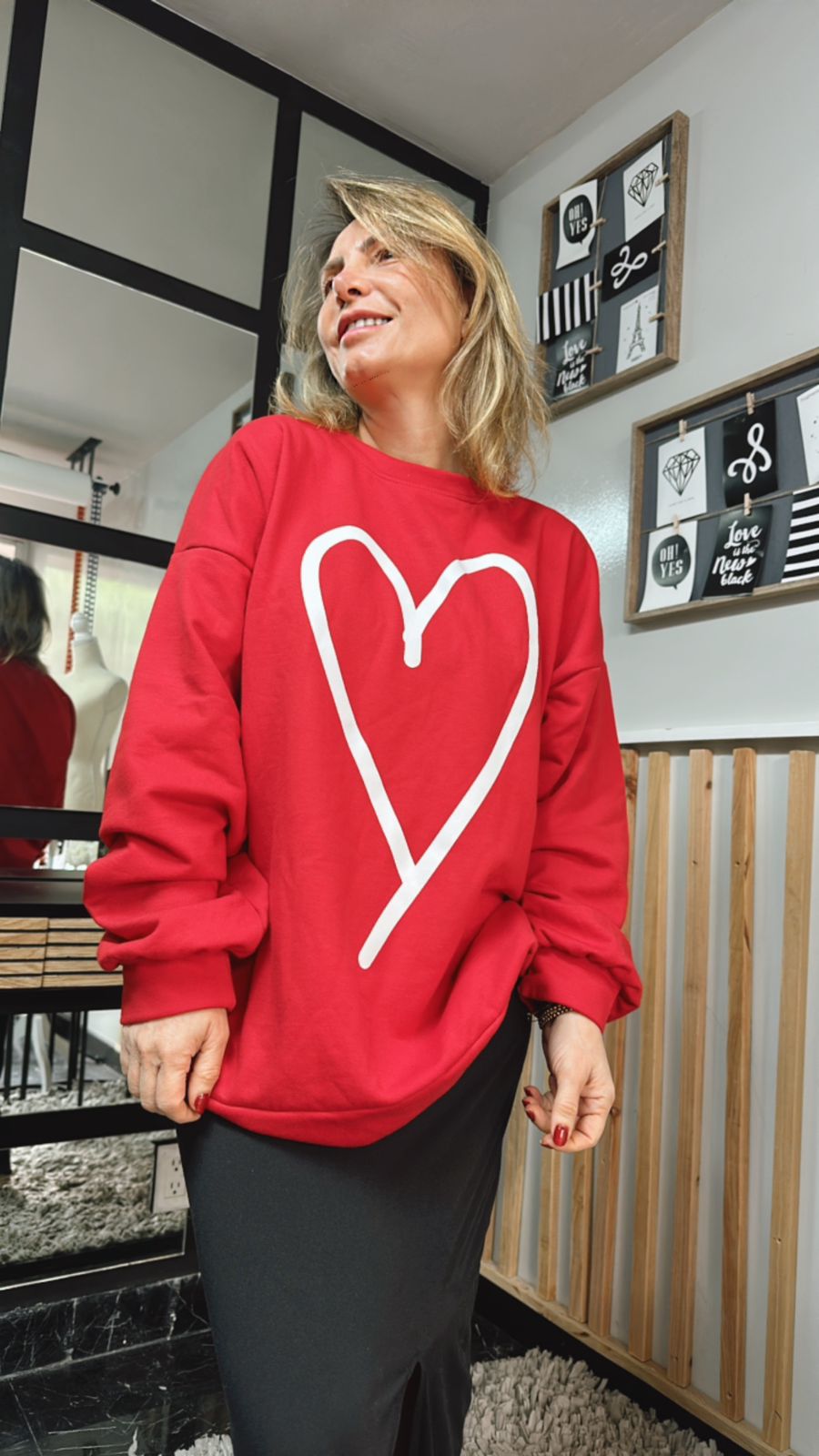 SUDADERA RED HEART