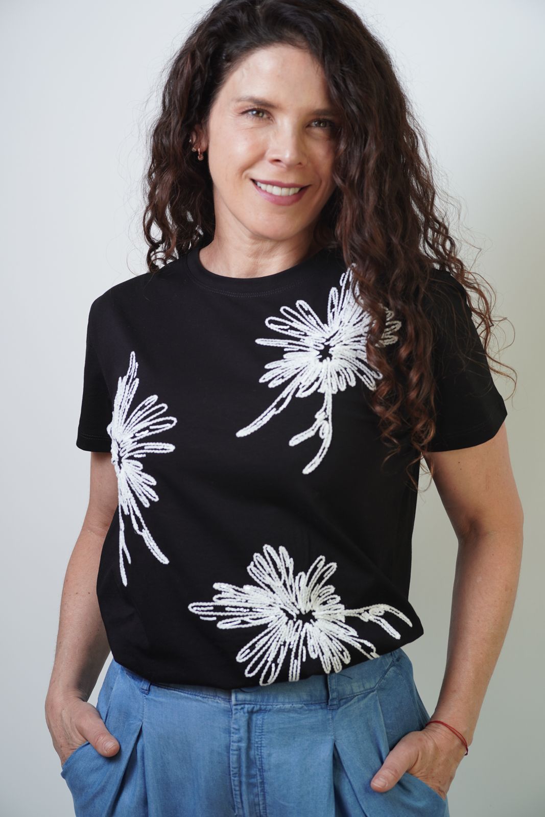 T-SHIRT FLOR LENTEJUELA PAILLETTE