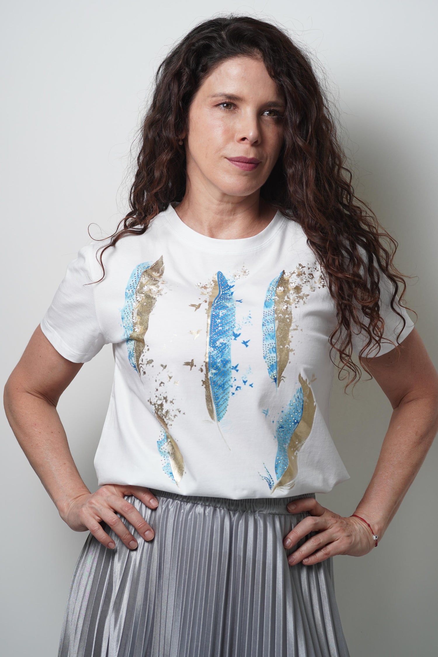 T-SHIRT PLUMAS BRILLANTES AHUIZO