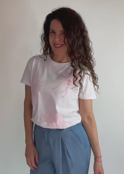 T-SHIRT FLOR LENTEJUELA PAILLETTE