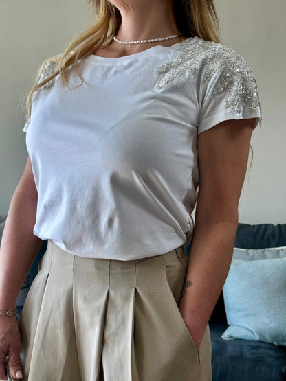 T-SHIRT LENTEJUELA EN HOMBRO ALICE