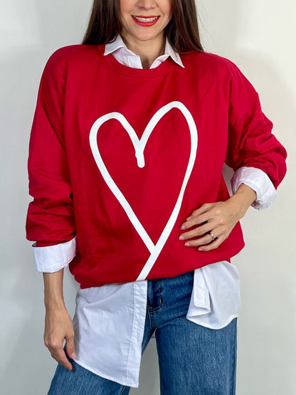 SUDADERA RED HEART